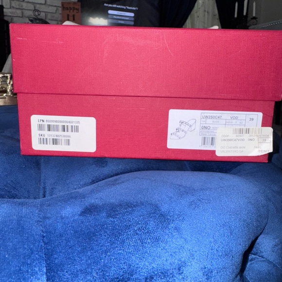 Valentino Black and Gold Studded Sandals - Picture 8 of 8